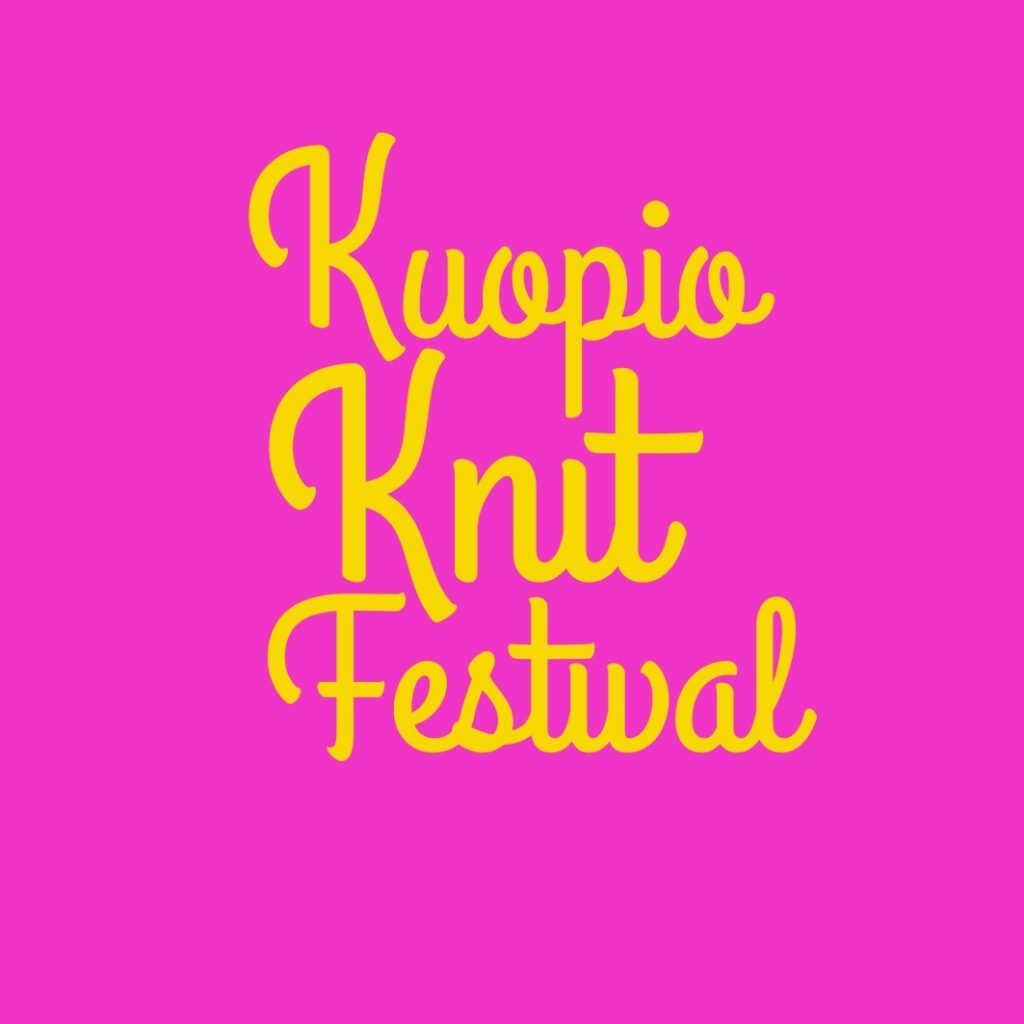 kuopio knit festival logo pinkki tausta